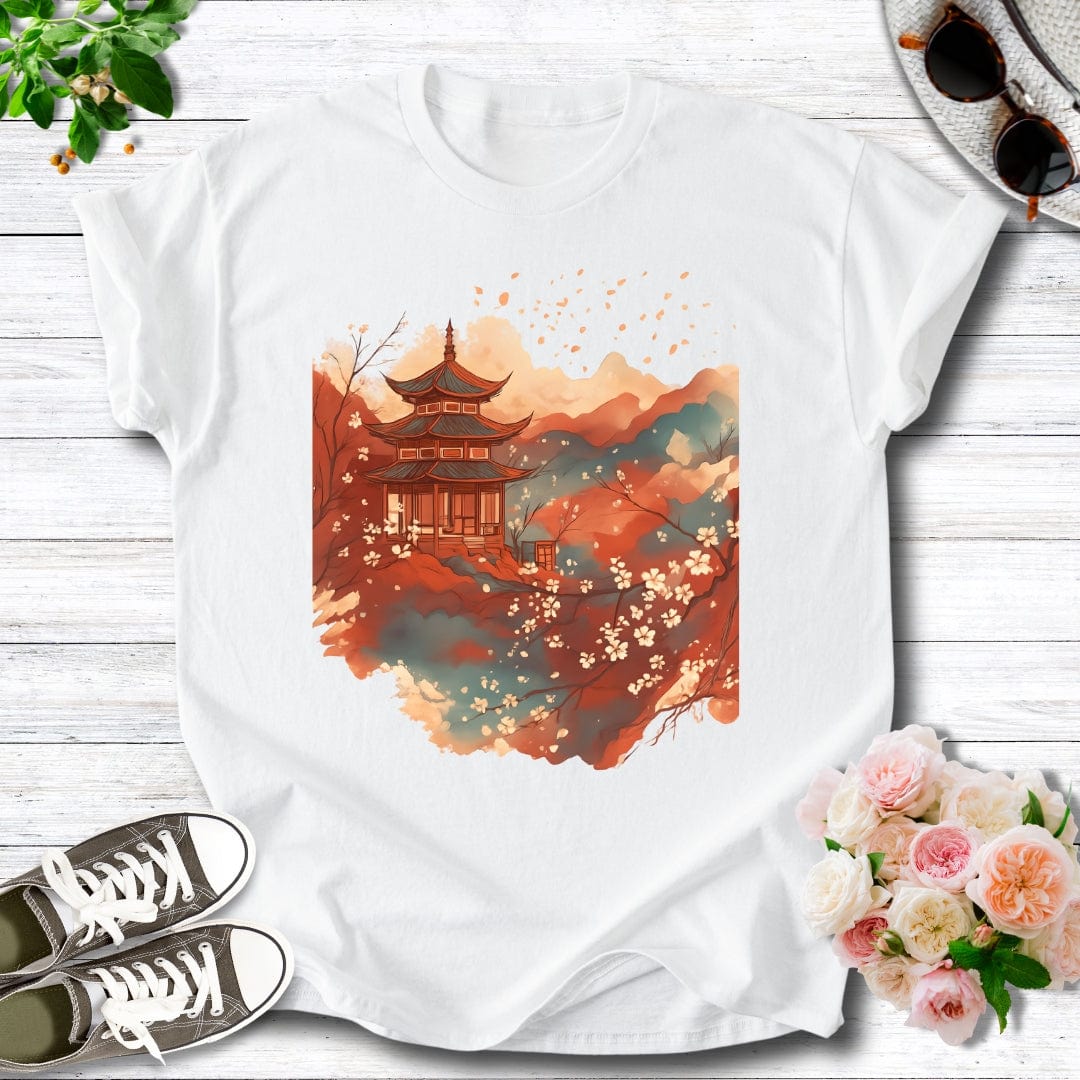 Crimson Sakura Temple Tee