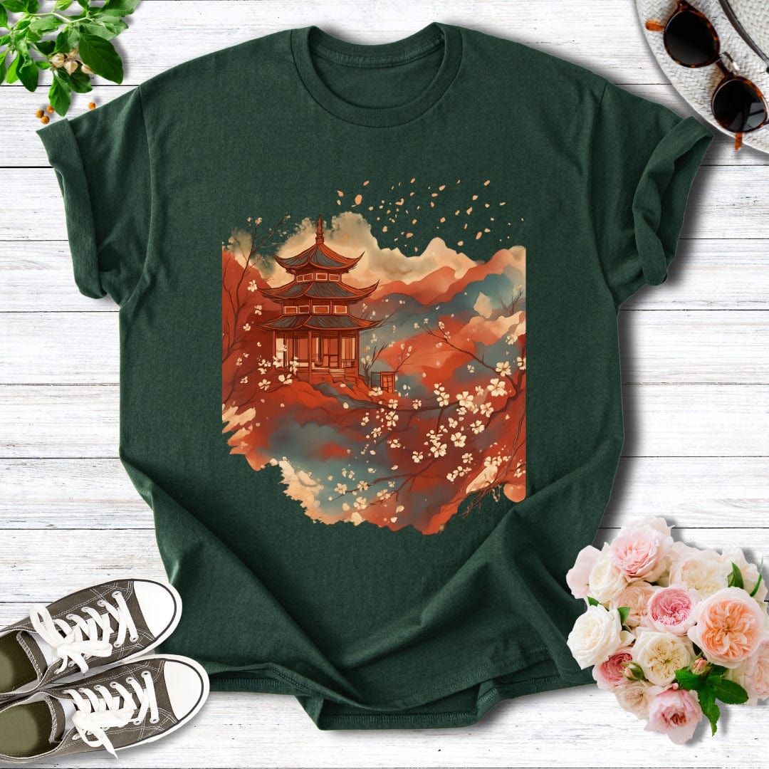Crimson Sakura Temple Tee