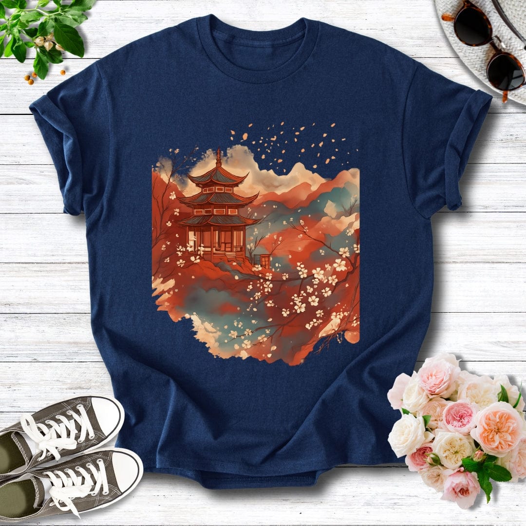 Crimson Sakura Temple Tee