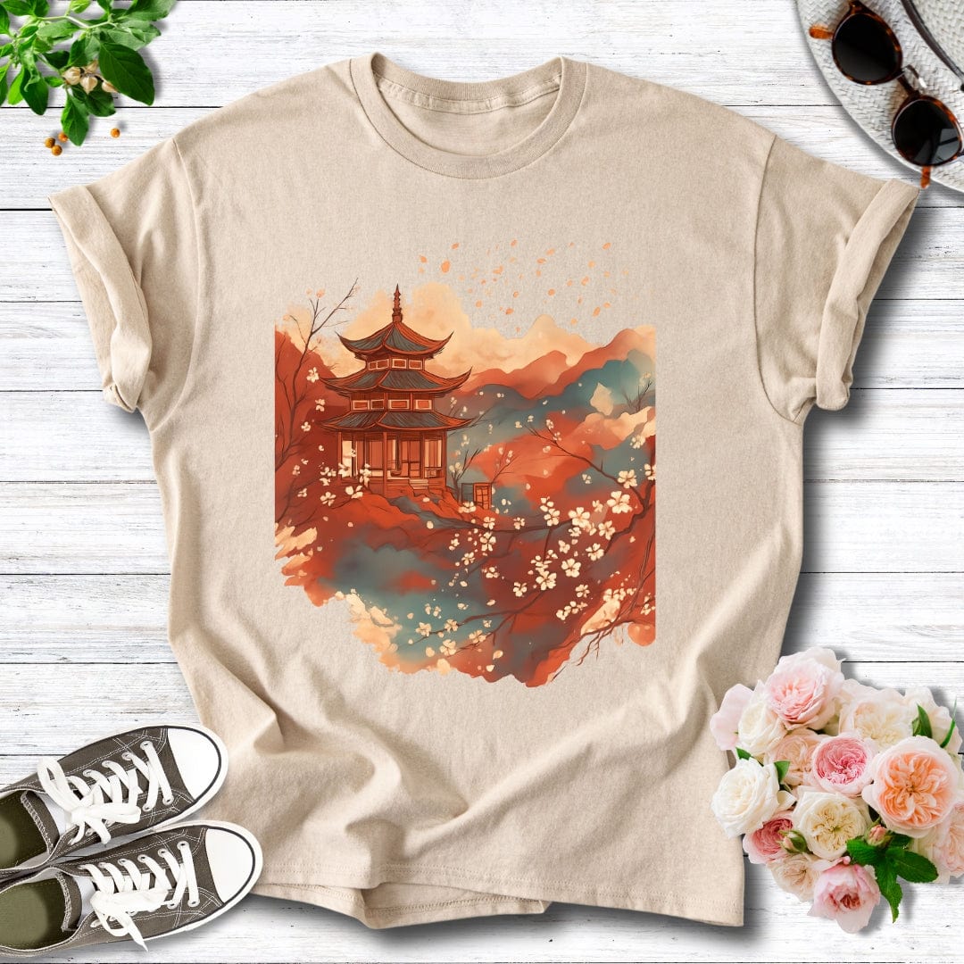 Crimson Sakura Temple Tee