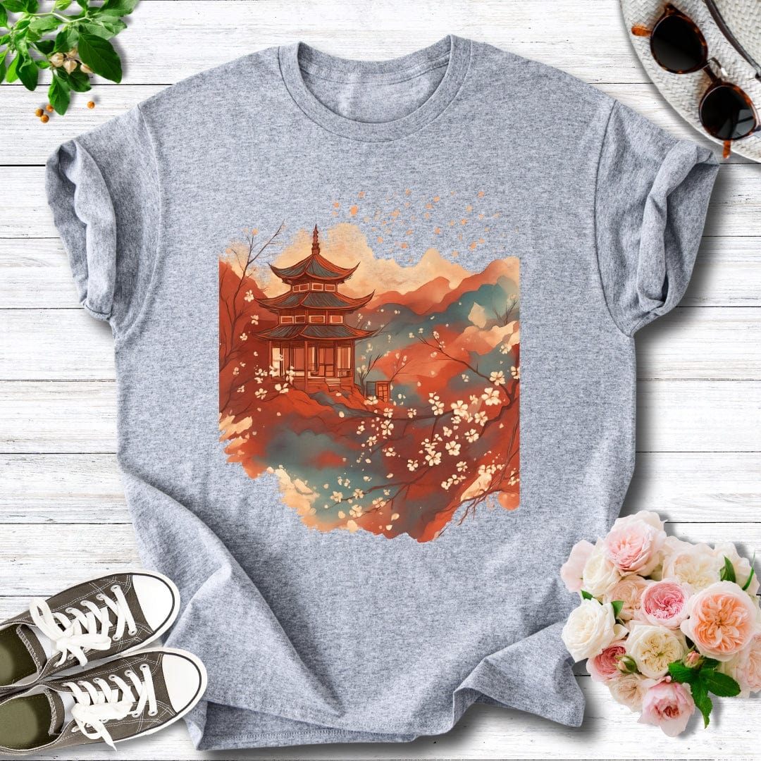 Crimson Sakura Temple Tee