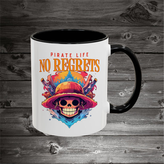 Pirate Skull Coffee Mug 11oz/15oz Ceramic with the design on both sides.